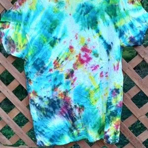Tie-Die T-Shirt Fruit of the Loom Size XL multi color